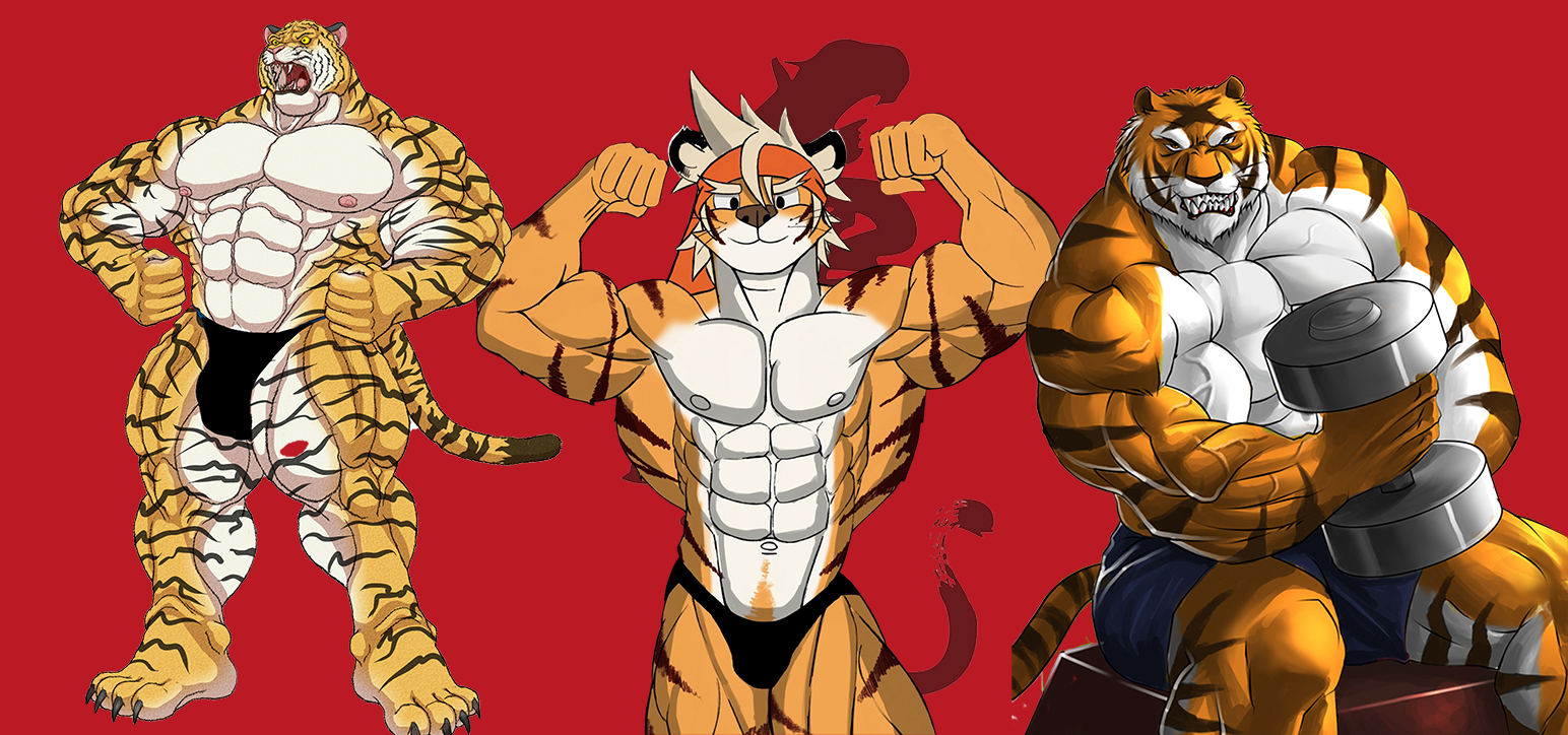 虎年猛如虎!虎年限定肌肉撸铁虎壁纸原图放送